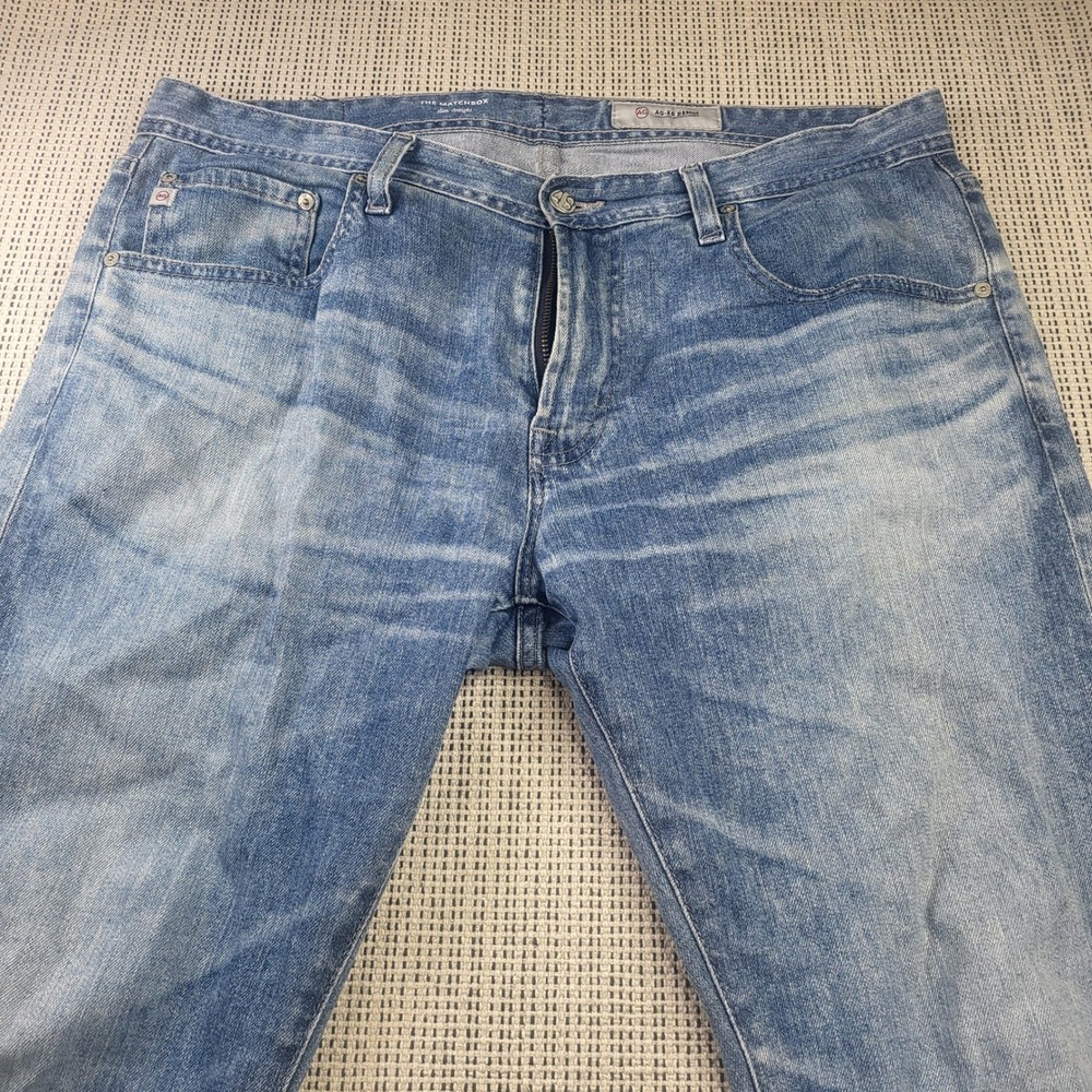 AG Jeans The Matchbox Mens 34 Blue 18 Year Aged Slim Straight Denim 1131LED